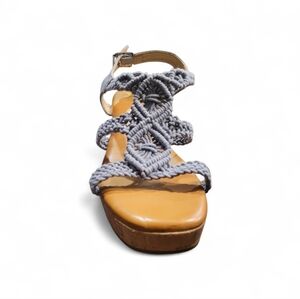 Women's Braided Sandals - Gray